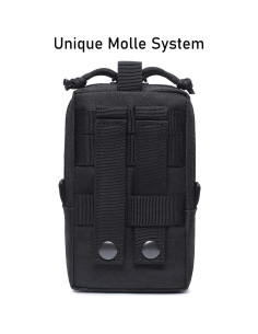 Bolsa EDC Molle Atwilltap para Teléfono - Negro, 4 Compartimentos 2