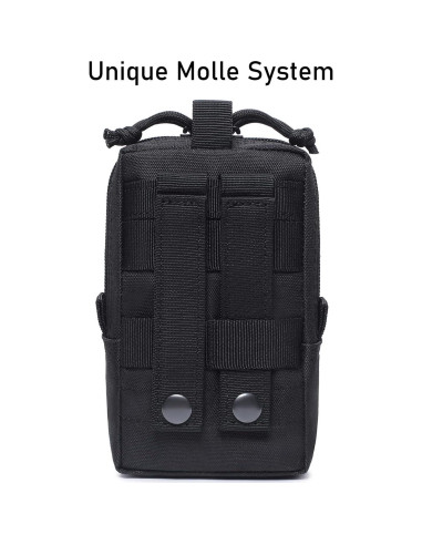 Bolsa EDC Molle Atwilltap para Teléfono - Negro, 4 Compartimentos