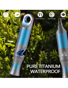 Silbato de Emergencia WeKnife Titanio Azul 120dB para Supervivencia 2