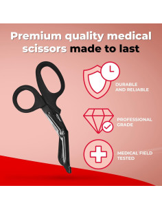 Tijeras para Vendajes Ever Ready First Aid 18.4 cm Titanio Negro 2