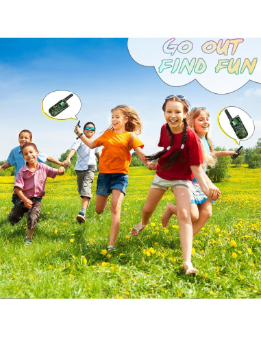 Walkie Talkies para Niños T-8 Verde - 3 KM, 22 Canales