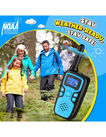 Walkie Talkies WisHouse M9 Recargables para Niños 2 Paquete