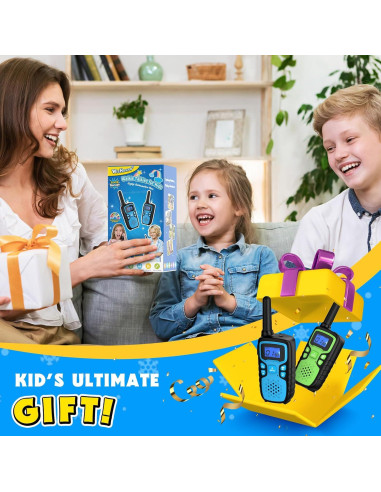 Walkie Talkies WisHouse M9 Recargables para Niños 2 Paquete