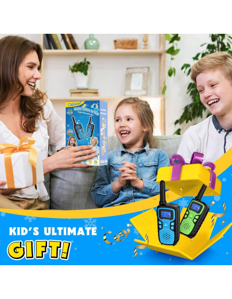 Walkie Talkies WisHouse M9 Recargables para Niños 2 Paquete