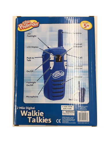 Paquete de 2 Walkie Talkies para Niños Little Pretender 3 Canales