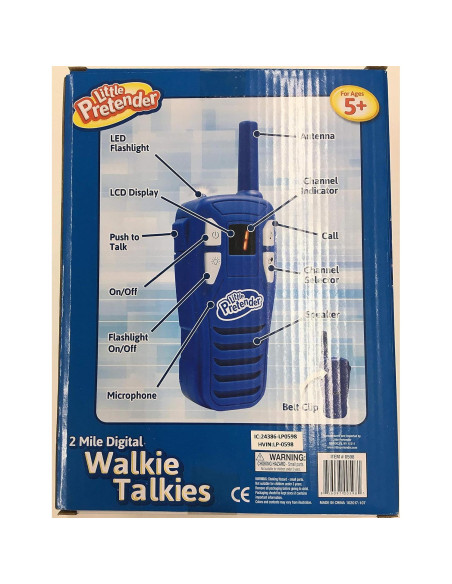 Paquete de 2 Walkie Talkies para Niños Little Pretender 3 Canales