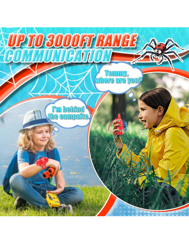 Walkie Talkies para Niños Qichuang MQ-21B Rango 914m Rojo