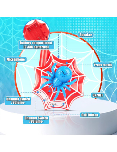 Walkie Talkies para Niños Qichuang MQ-21B Rango 914m Rojo