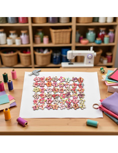 50 Botones de Madera Multicolor Tustao para Manualidades 2