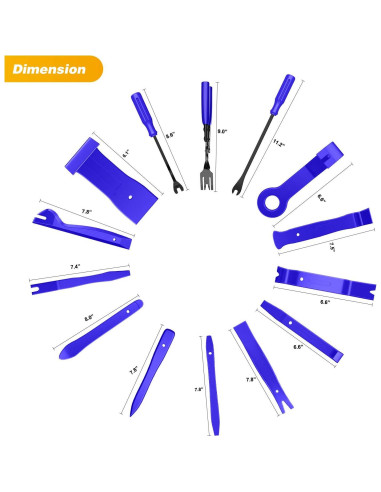 Juego de Herramientas para Retirar Molduras GOOACC GRC-49 19 Piezas