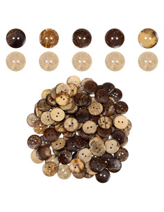 100 Botones de Madera Prasacco 2cm para Manualidades