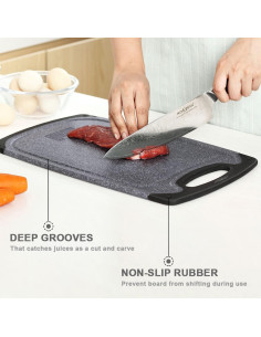 Juego de Tablas de Cortar Viretang 3 Piezas XL Antideslizante 2