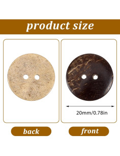 100 Botones de Madera Prasacco 2cm para Manualidades 2