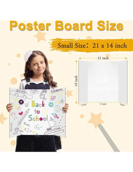 3 Piezas Cartón Plegable para Póster AKONEGE 53.34x35.56cm