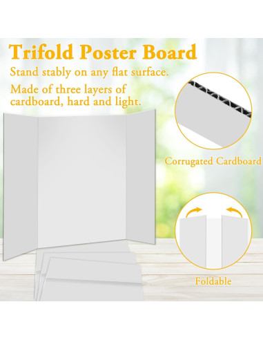 3 Piezas Cartón Plegable para Póster AKONEGE 53.34x35.56cm