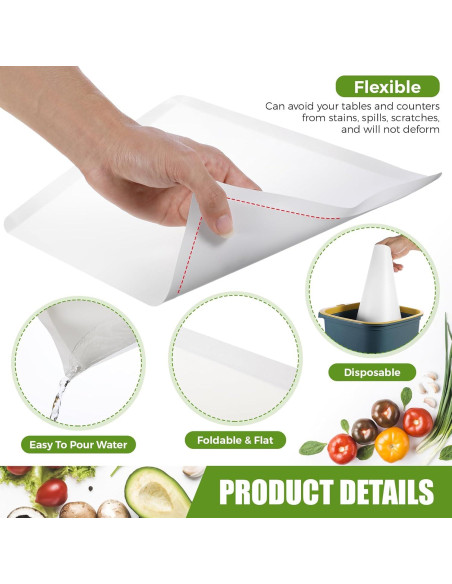Hushee 60 Hojas de Tabla de Cortar Desechables 24.8 x 33 cm