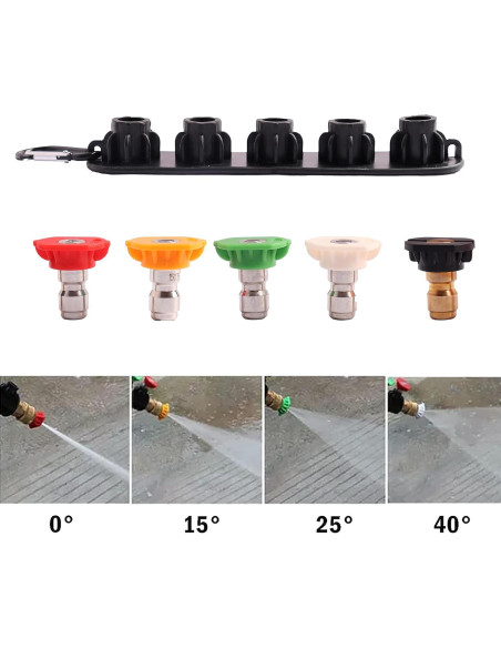 Pistola de Lavado a Presión Axfvd con 5 Puntas y Soporte