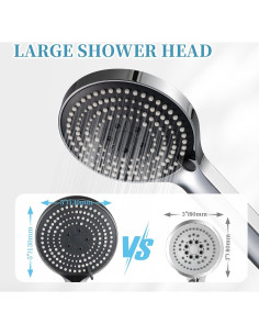 Cabezal de Ducha de Mano OFFO 6 Modos Alta Presión Cromado 2