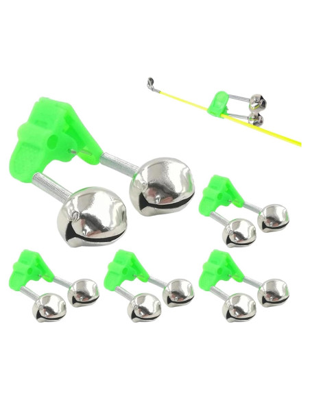 5 Campanas de Pesca Qintreesify con Doble Alerta Verde