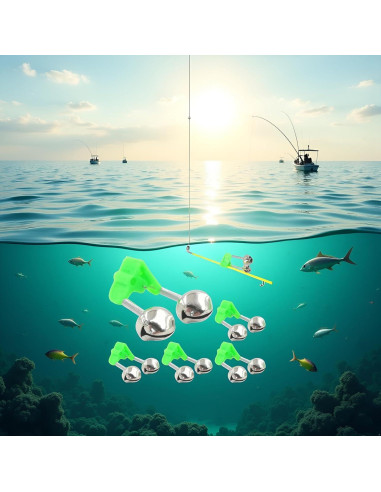 5 Campanas de Pesca Qintreesify con Doble Alerta Verde
