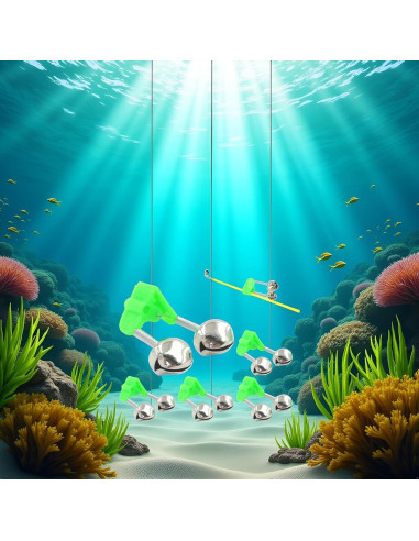5 Campanas de Pesca Qintreesify con Doble Alerta Verde