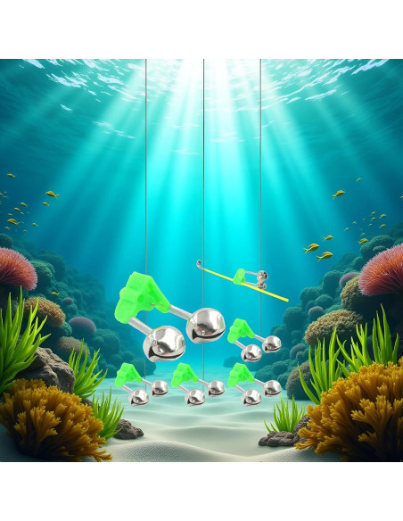 5 Campanas de Pesca Qintreesify con Doble Alerta Verde