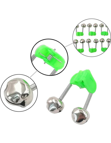 5 Campanas de Pesca Qintreesify con Doble Alerta Verde