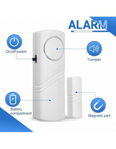 Youyole 16 Alarmas Inalámbricas para Puertas y Ventanas