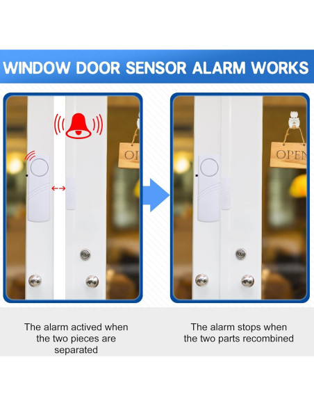 Youyole 16 Alarmas Inalámbricas para Puertas y Ventanas