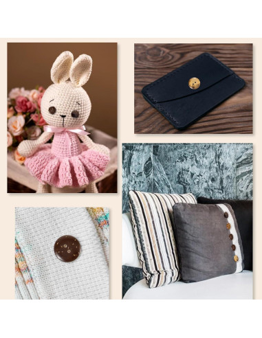 100 Botones de Madera Prasacco 2cm para Manualidades