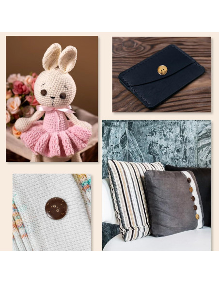 100 Botones de Madera Prasacco 2cm para Manualidades