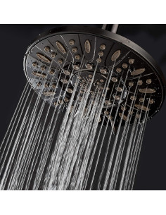 Cabezal de Ducha de Lluvia AquaDance 7" Bronce Aceitado 6 Modos 2