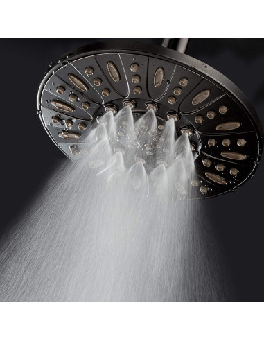 Cabezal de Ducha de Lluvia AquaDance 7" Bronce Aceitado 6 Modos