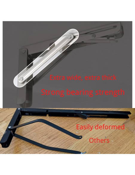 Soportes Plegables de Estante NUXI 30.48 cm Carga 185.97 kg - Paquete de 2 Soportes Plegables de Estante NUXI 30.48 cm Carga 185.97 kg - Paquete de 2