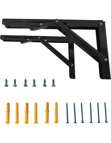 Soportes Plegables de Estante NUXI 30.48 cm Carga 185.97 kg - Paquete de 2