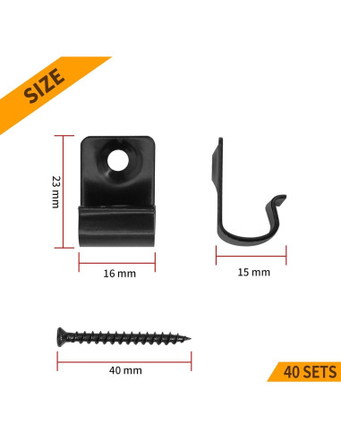 Clips de Decking Inoxidable DUZFOREI 40 Unidades para Instalación