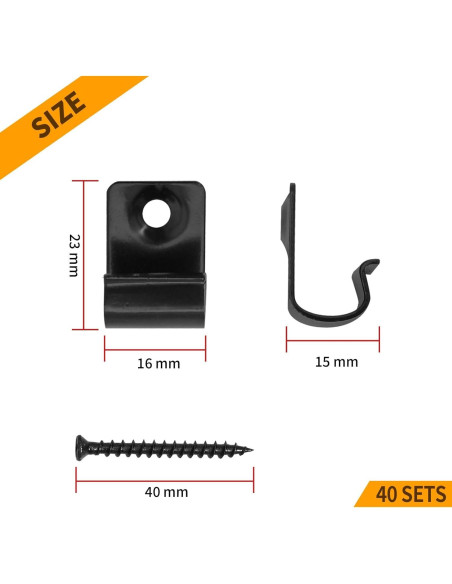 Clips de Decking Inoxidable DUZFOREI 40 Unidades para Instalación