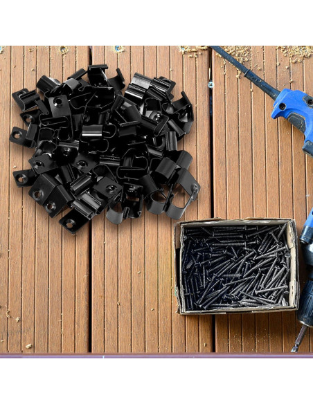Clips de Decking Inoxidable DUZFOREI 40 Unidades para Instalación