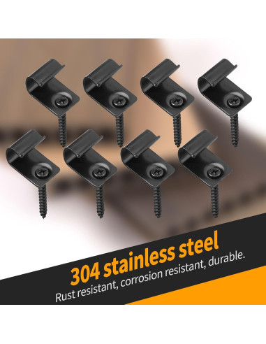 Clips de Decking Inoxidable DUZFOREI 40 Unidades para Instalación