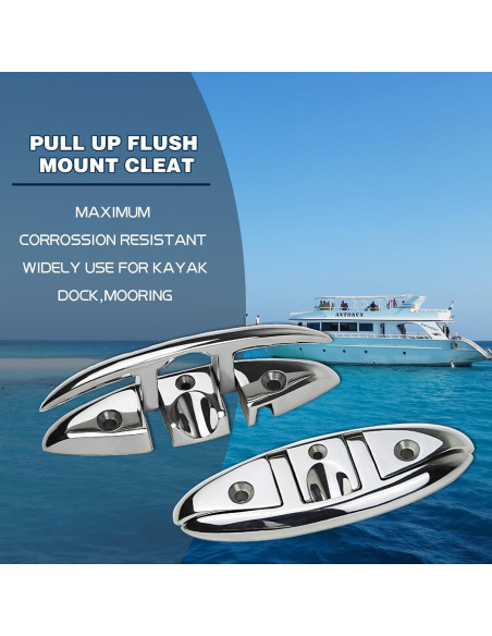 Cojinetes de barco plegables MEMUME 6" Acero inoxidable 316