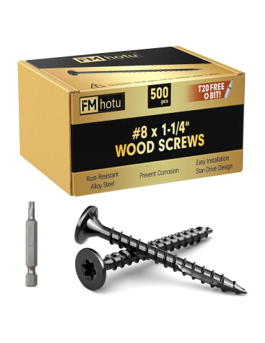 Tornillos para Deck FMhotu 3.2cm 500Pcs Resistente Oxidación