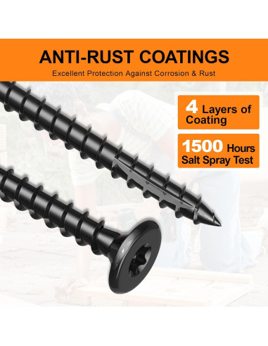 Tornillos para Deck FMhotu 3.2cm 500Pcs Resistente Oxidación