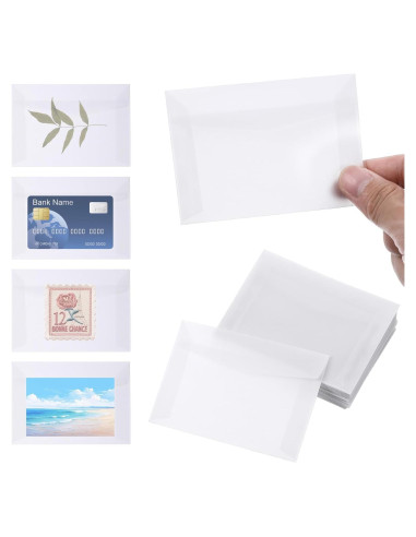 50 Sobres Transparentes Auto-Cerrables FdcZeyxior 10x7 cm