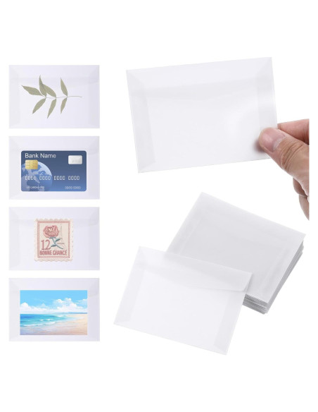 50 Sobres Transparentes Auto-Cerrables FdcZeyxior 10x7 cm
