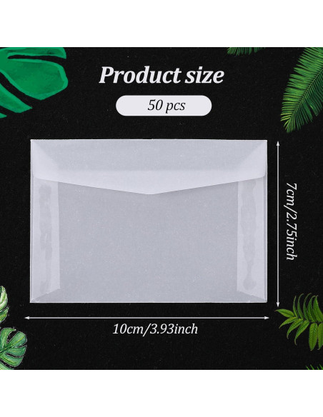 50 Sobres Transparentes Auto-Cerrables FdcZeyxior 10x7 cm