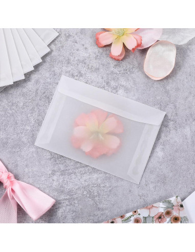 50 Sobres Transparentes Auto-Cerrables FdcZeyxior 10x7 cm