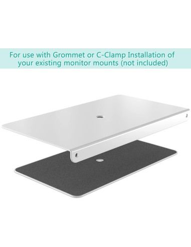 Soporte de Monitor WALI CGRP-W con Abrazadera en C, Acero Blanco