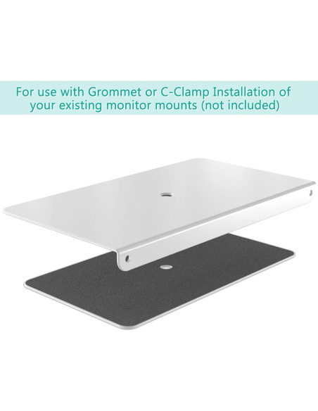 Soporte de Monitor WALI CGRP-W con Abrazadera en C, Acero Blanco