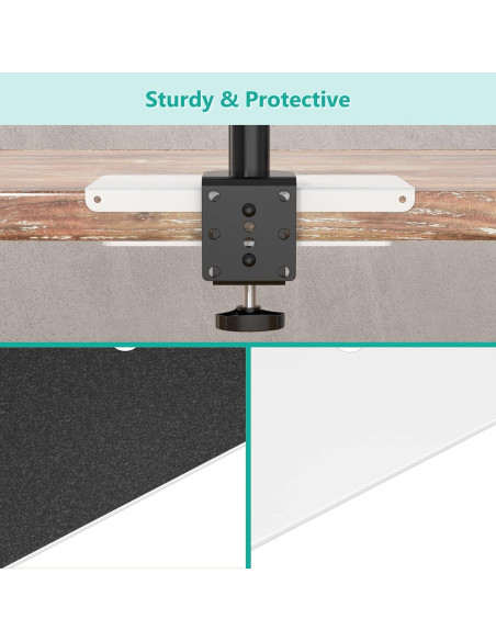 Soporte de Monitor WALI CGRP-W con Abrazadera en C, Acero Blanco