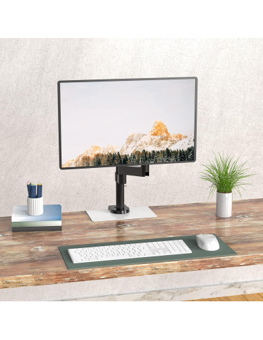 Soporte de Monitor WALI CGRP-W con Abrazadera en C, Acero Blanco